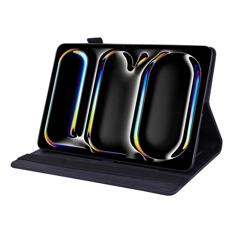 For iPad Pro 13 2025 / 2024 Calf Texture Embossed Leather Tablet Case(Black) by bashfashion