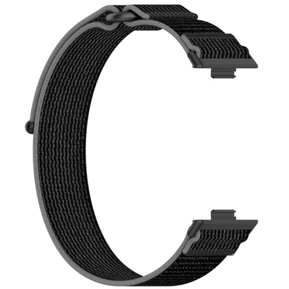 For Huawei Watch Fit3 Loop Nylon Watch Band(Black Grey) by bashfashion