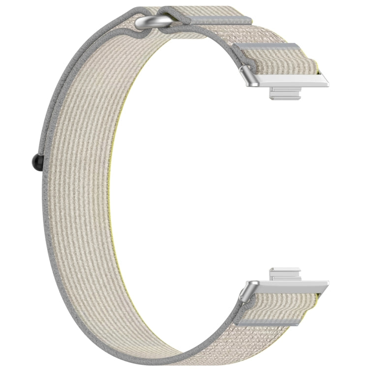 For Huawei Watch Fit3 Loop Nylon Watch Band(Grey Yellow) by bashfashion