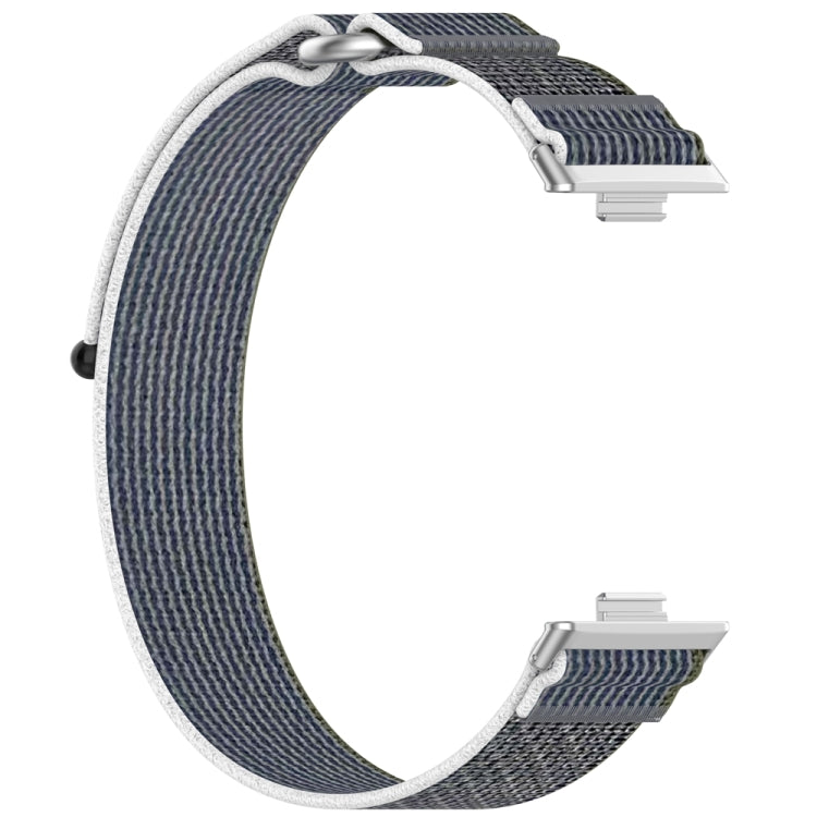 For Huawei Watch Fit3 Loop Nylon Watch Band(Green Grey) by bashfashion