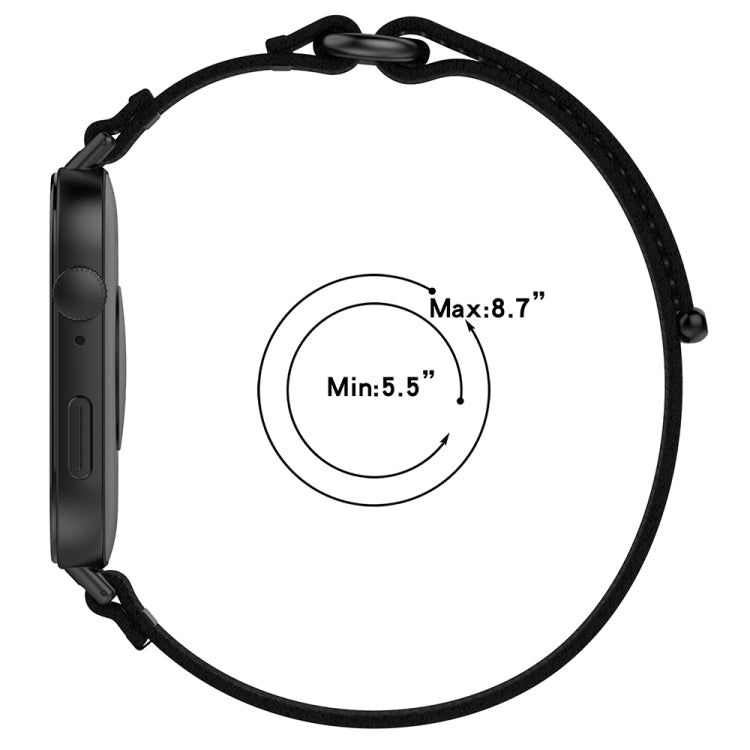 For Huawei Watch Fit3 Loop Nylon Watch Band(Black Grey) by bashfashion