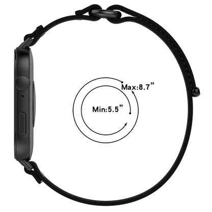 For Huawei Watch Fit3 Loop Nylon Watch Band(Blue Grey) by bashfashion