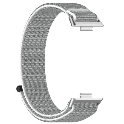 For Huawei Watch Fit3 Nylon Loop Hook and Loop Fastener Watch Band(Seashell) by bashfashion