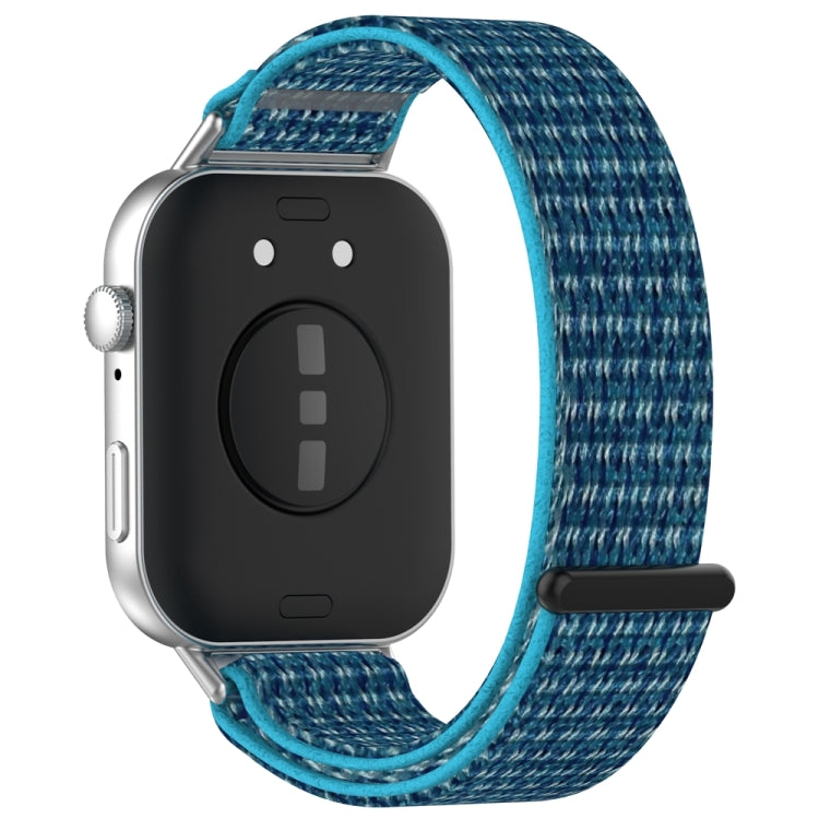 For Huawei Watch Fit3 Nylon Loop Hook and Loop Fastener Watch Band(Ocean Blue) by bashfashion