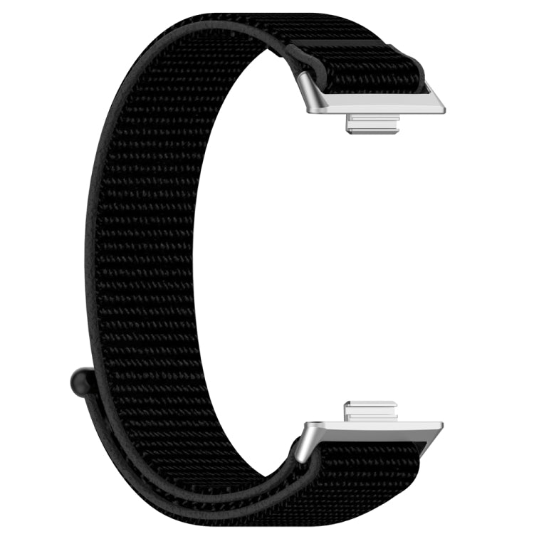 For Huawei Watch Fit3 Nylon Loop Hook and Loop Fastener Watch Band(Black) by bashfashion