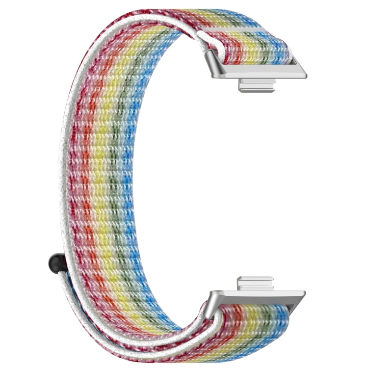 For Huawei Watch Fit3 Nylon Loop Hook and Loop Fastener Watch Band(Colorful) by bashfashion