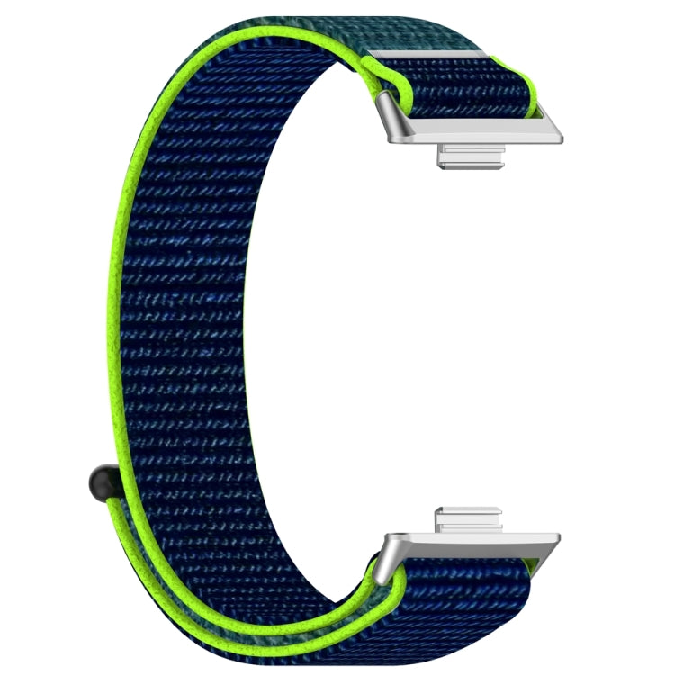For Huawei Watch Fit3 Nylon Loop Hook and Loop Fastener Watch Band(Lime Green) by bashfashion
