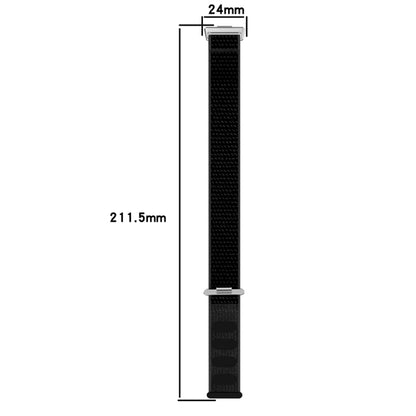 For Huawei Watch Fit3 Nylon Loop Hook and Loop Fastener Watch Band(Grey Blue) by bashfashion