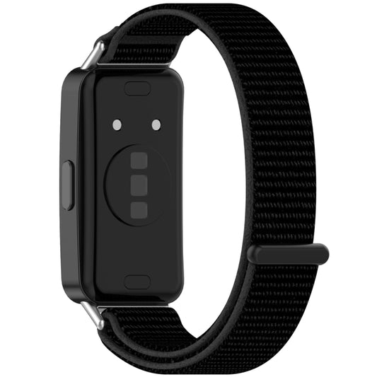 For Huawei Band 10 / 9 / 8 Nylon Loop Hook and Loop Fastener Watch Band(Black) by bashfashion