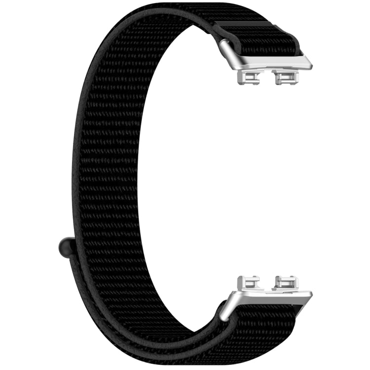For Huawei Band 10 / 9 / 8 Nylon Loop Hook and Loop Fastener Watch Band(Black) by bashfashion