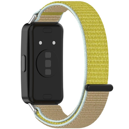 For Huawei Band 10 / 9 / 8 Nylon Loop Hook and Loop Fastener Watch Band(Camel) by bashfashion