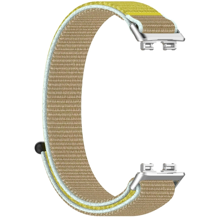 For Huawei Band 10 / 9 / 8 Nylon Loop Hook and Loop Fastener Watch Band(Camel) by bashfashion