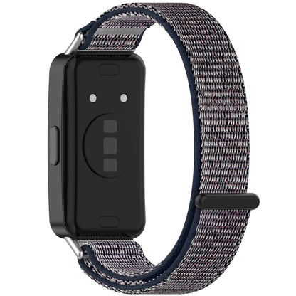 For Huawei Band 10 / 9 / 8 Nylon Loop Hook and Loop Fastener Watch Band(Midnight Blue) by bashfashion
