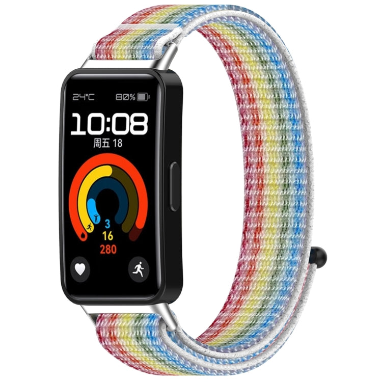 For Huawei Band 10 / 9 / 8 Nylon Loop Hook and Loop Fastener Watch Band(Colorful) by bashfashion