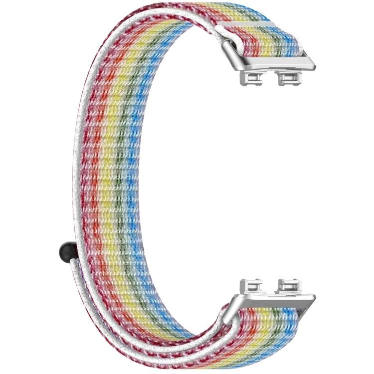 For Huawei Band 10 / 9 / 8 Nylon Loop Hook and Loop Fastener Watch Band(Colorful) by bashfashion