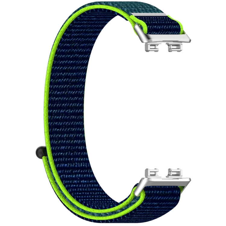 For Huawei Band 10 / 9 / 8 Nylon Loop Hook and Loop Fastener Watch Band(Lime Green) by bashfashion