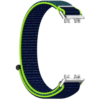 For Huawei Band 10 / 9 / 8 Nylon Loop Hook and Loop Fastener Watch Band(Lime Green) by bashfashion