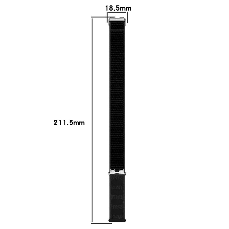 For Huawei Band 10 / 9 / 8 Nylon Loop Hook and Loop Fastener Watch Band(Black) by bashfashion
