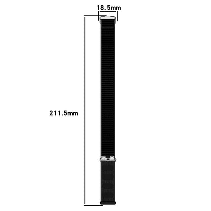 For Huawei Band 10 / 9 / 8 Nylon Loop Hook and Loop Fastener Watch Band(Black) by bashfashion