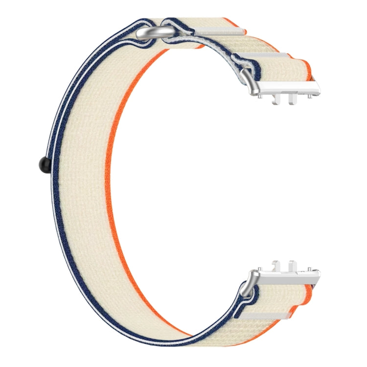 For Samsung Galaxy Fit 3 Loop Nylon Watch Band(Beige Orange) by bashfashion
