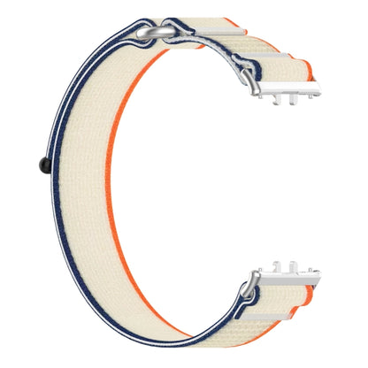 For Samsung Galaxy Fit 3 Loop Nylon Watch Band(Beige Orange) by bashfashion