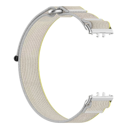 For Samsung Galaxy Fit 3 Loop Nylon Watch Band(Grey Yellow) by bashfashion