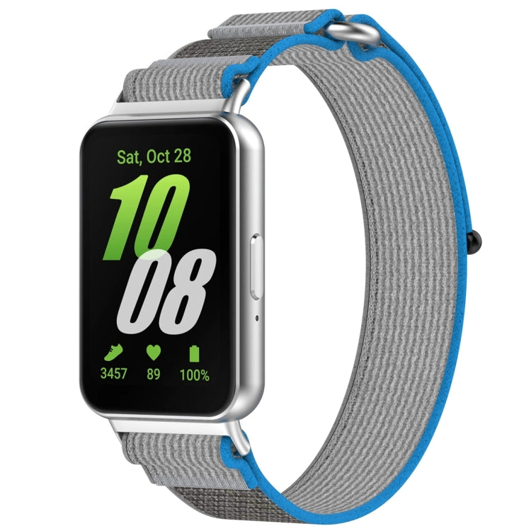 For Samsung Galaxy Fit 3 Loop Nylon Watch Band(Blue Grey) by bashfashion