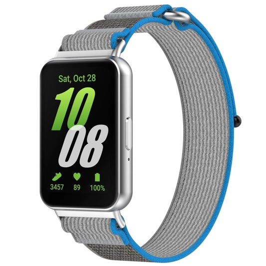 For Samsung Galaxy Fit 3 Loop Nylon Watch Band(Blue Grey) by bashfashion