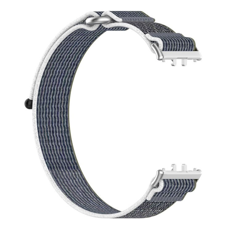 For Samsung Galaxy Fit 3 Loop Nylon Watch Band(Green Grey) by bashfashion