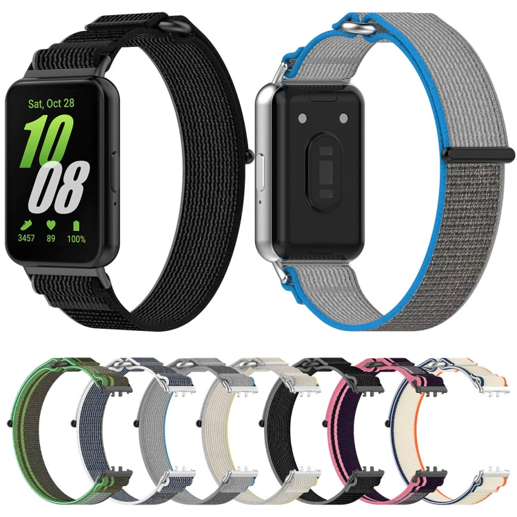 For Samsung Galaxy Fit 3 Loop Nylon Watch Band(Beige Orange) by bashfashion