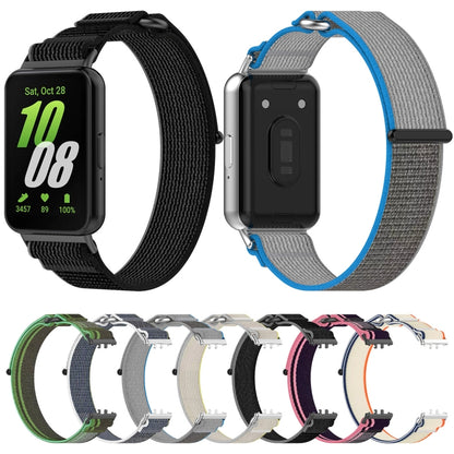 For Samsung Galaxy Fit 3 Loop Nylon Watch Band(Blue Grey) by bashfashion