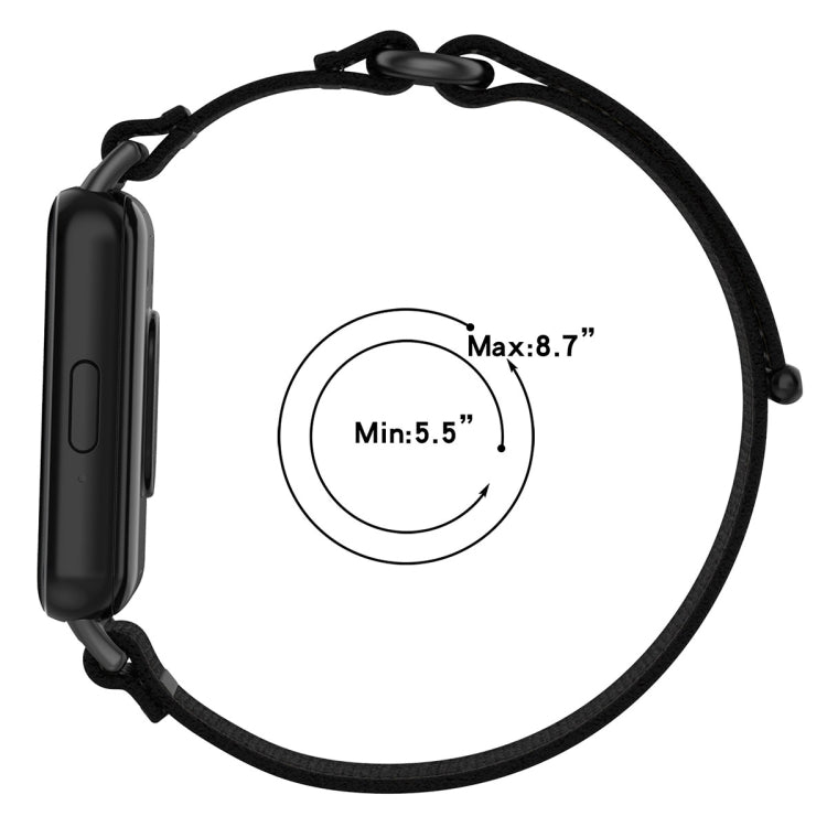 For Samsung Galaxy Fit 3 Loop Nylon Watch Band(Black Grey) by bashfashion