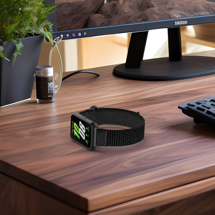 For Samsung Galaxy Fit 3 Loop Nylon Watch Band(Pink Purple) by bashfashion