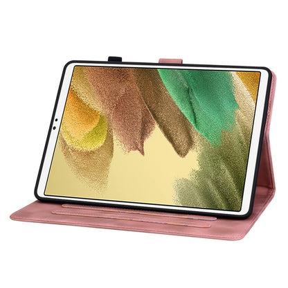For Samsung Galaxy Tab A7 Lite 8.7 Lily Embossed Leather Tablet Case(Pink) by bashfashion
