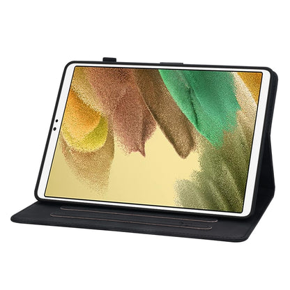 For Samsung Galaxy Tab A7 Lite 8.7 Lily Embossed Leather Tablet Case(Black) by bashfashion