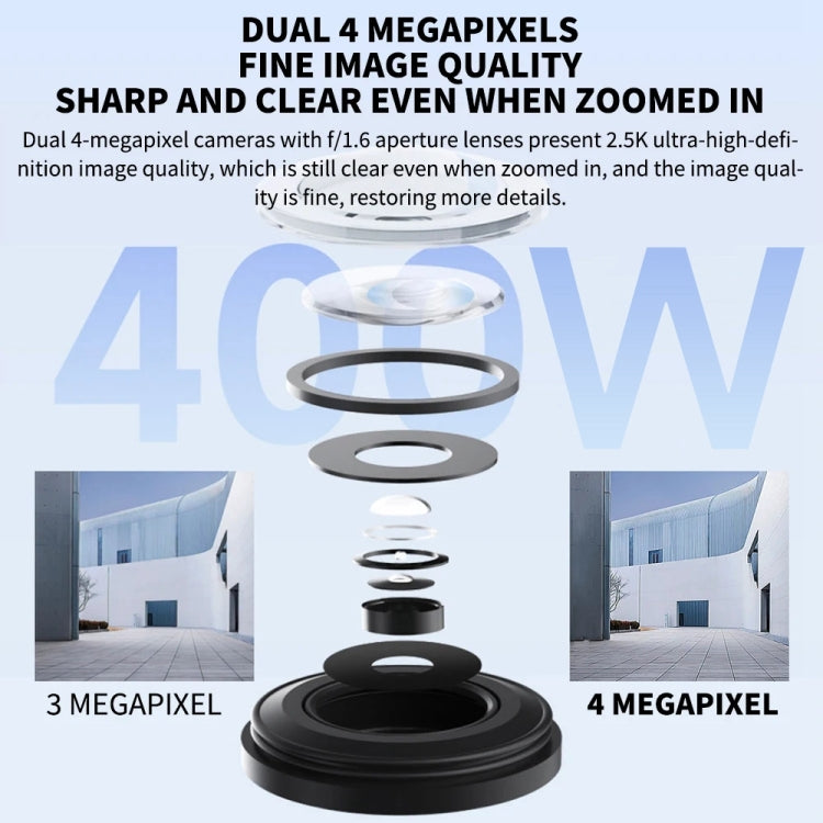 Xiaomi CW500 Dual Camera 8MP Outdoor IP66 Waterproof Support AI Detection Two-Way Voice WiFi Camera, US Plug(White) by Xiaomi