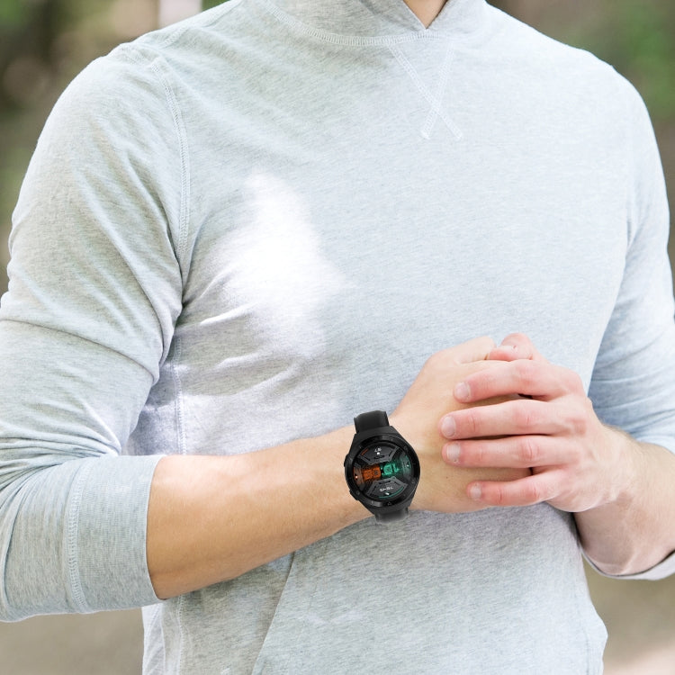 For Huawei Watch GT 2e 22mm Leather Watch Band with Round Tail Buckle(Light Blue) by bashfashion