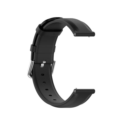 For Samsung Galaxy Watch 3 45mm 22mm Leather Strap with Round Tail Buckle(Black) by bashfashion
