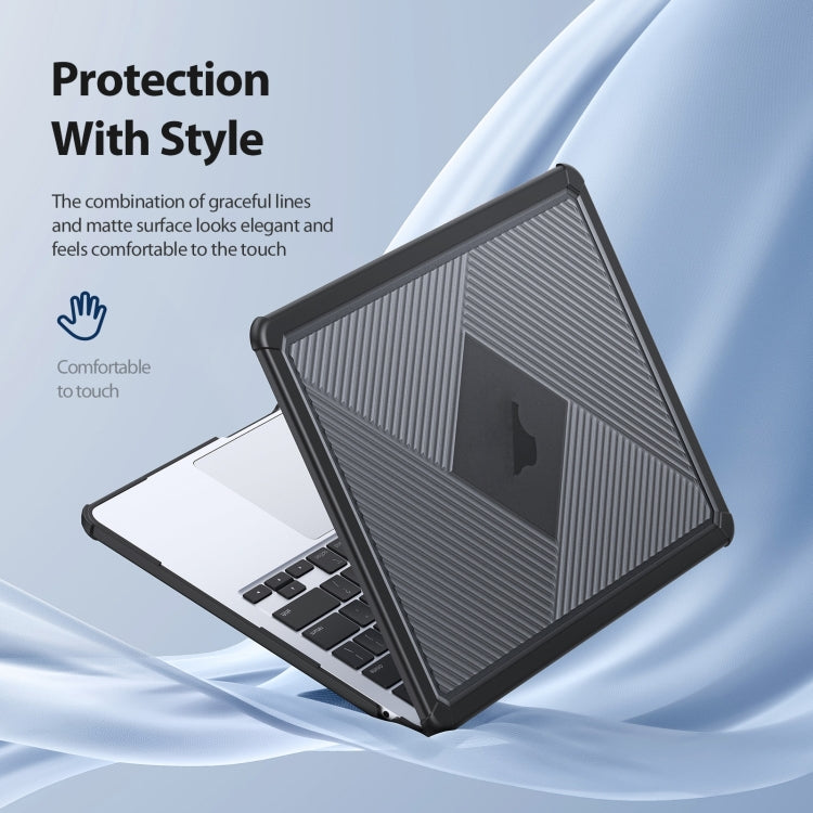 For MacBook Pro 13.3 2016-2021 DUX DUCIS LCGH Laptop Frosted Protective Case(Black) by DUX DUCIS
