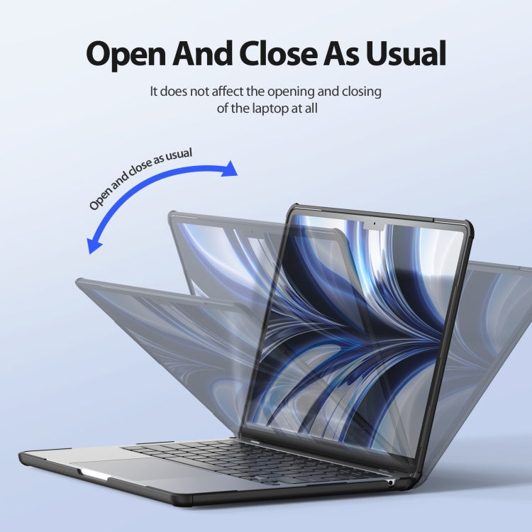 For MacBook Pro 13.3 2016-2021 DUX DUCIS LCGH Laptop Frosted Protective Case(Black) by DUX DUCIS