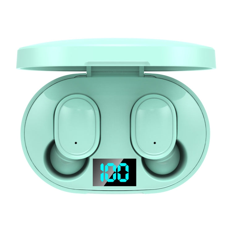 E6S LED Display TWS Wireless Bluetooth Earphone(Green) by bashfashion