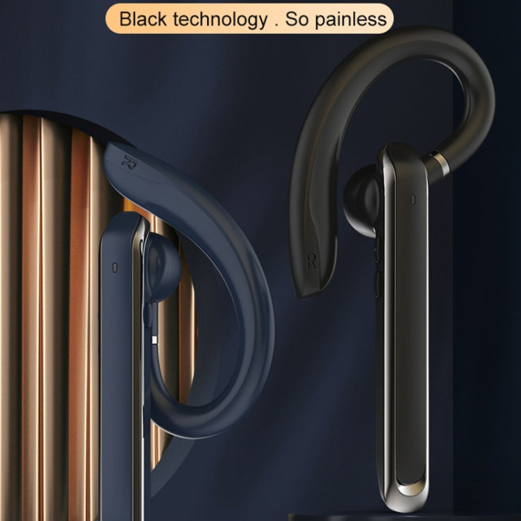 880 Ear Mounted ENC Noise Reduction Wireless Bluetooth Earphone(Black) by bashfashion