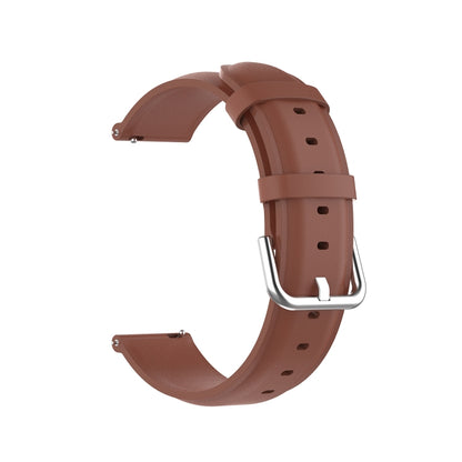For Galaxy Watch Active3 / Galaxy Watch 3 41mm 20mm Universal Leather Watch Band(Brown) by bashfashion