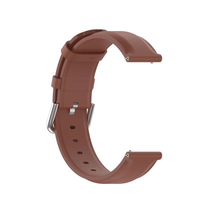 For Galaxy Watch Active3 / Galaxy Watch 3 41mm 20mm Universal Leather Watch Band(Brown) by bashfashion