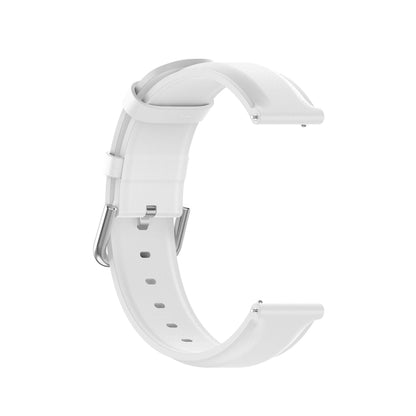 For Galaxy Watch Active3 / Galaxy Watch 3 41mm 20mm Universal Leather Watch Band(White) by bashfashion