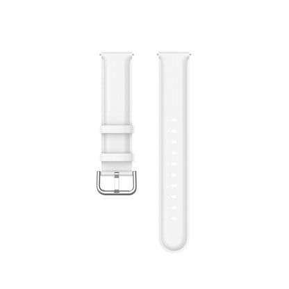 For Galaxy Watch Active3 / Galaxy Watch 3 41mm 20mm Universal Leather Watch Band(White) by bashfashion