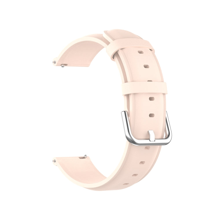 For Galaxy Watch Active3 / Galaxy Watch 3 41mm 20mm Universal Leather Watch Band(Light Pink) by bashfashion
