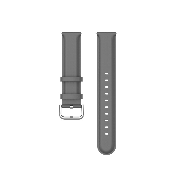 For Galaxy Watch Active3 / Galaxy Watch 3 41mm 20mm Universal Leather Watch Band(Grey) by bashfashion