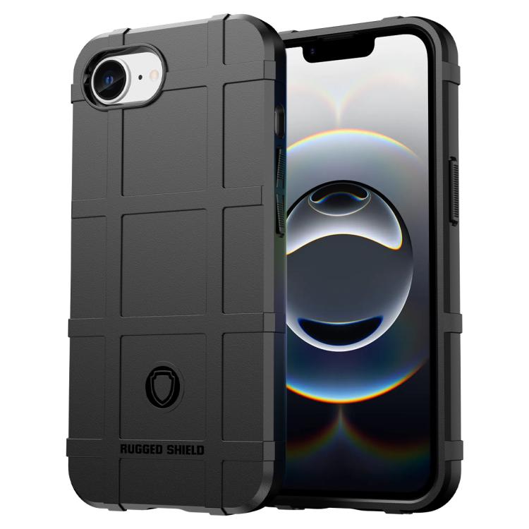 For iPhone 16e Full Coverage Shockproof TPU Phone Case(Black) by bashfashion