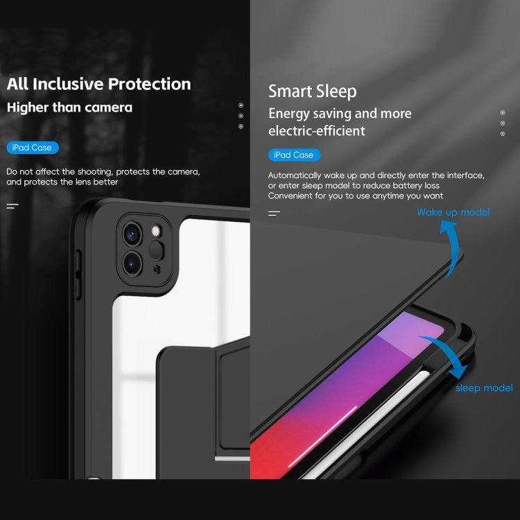 For iPad Air 13 2025 / 2024 Mutural Jianshang Series Smart Leather Tablet Case(Grey) by Mutural